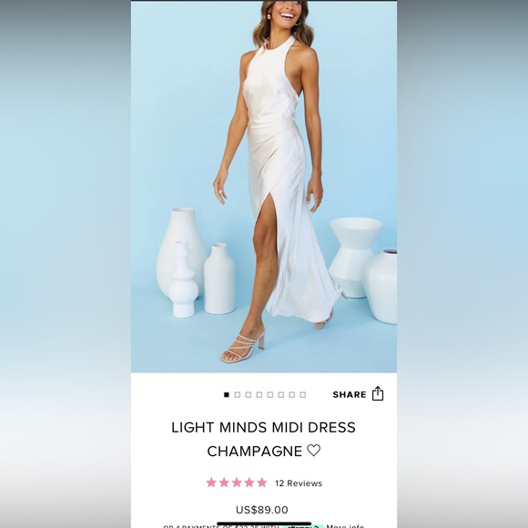 Hello Molly Dresses & Skirts - hello molly champagne dress